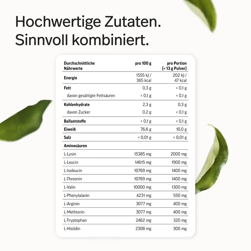 EAA Pulver – Essenzielle Aminosäuren