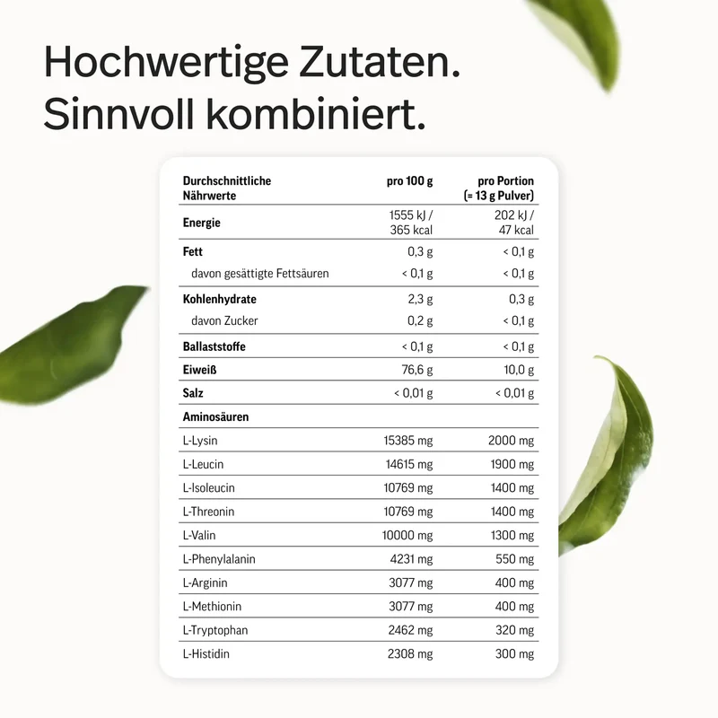 EAA Pulver – Essenzielle Aminosäuren