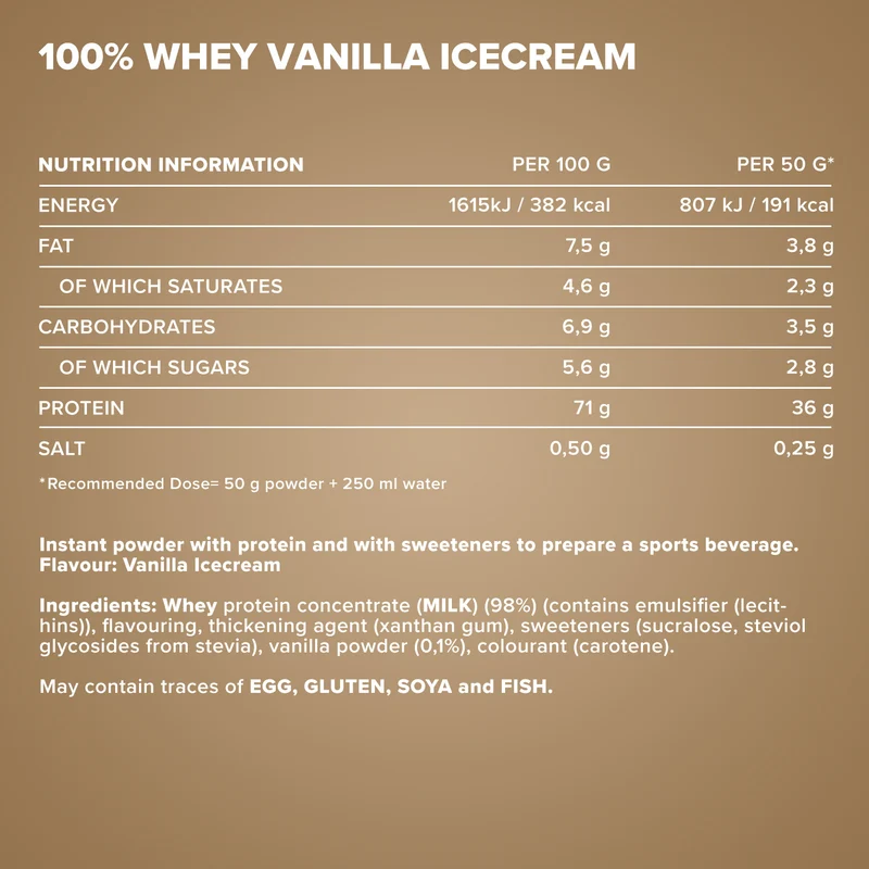 100% Whey Protein (500g) - Vanilla Ice Cream