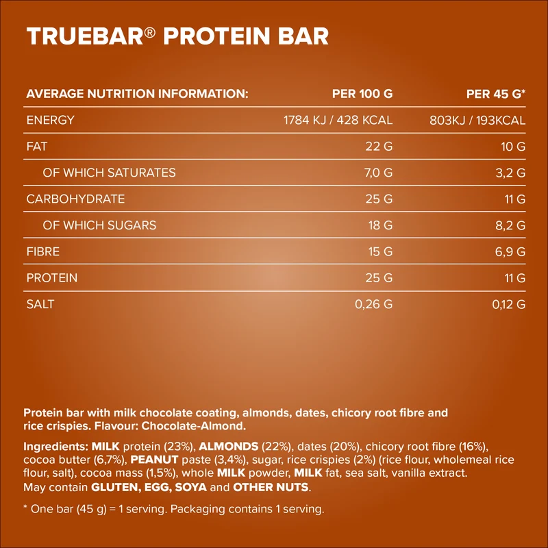 TrueBar® (12x45g) - Chocolate Almond