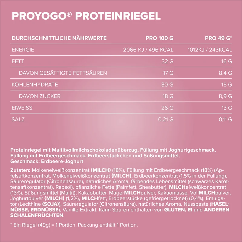 Proyogo® (24x49g) - Strawberry Yoghurt