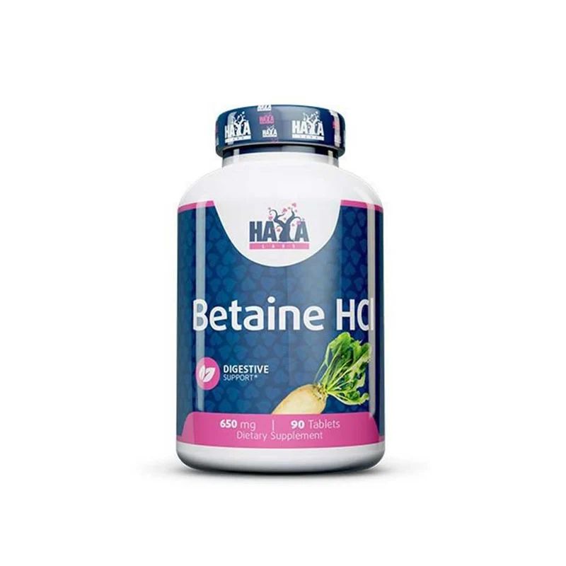Haya Labs Betain HCL 650 mg – 90 Kapseln