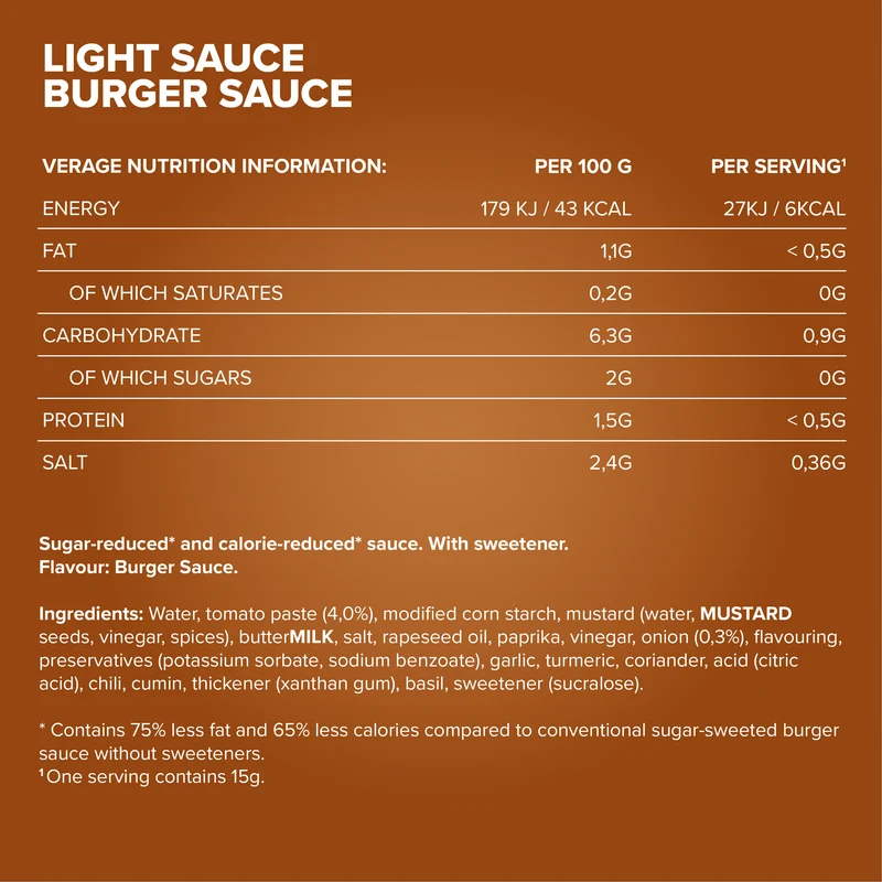 Light Sauce (285ml) - Burger Sauce
