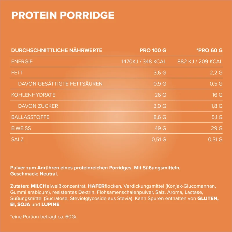 Protein Breakfast Sachets (60g) - Porridge