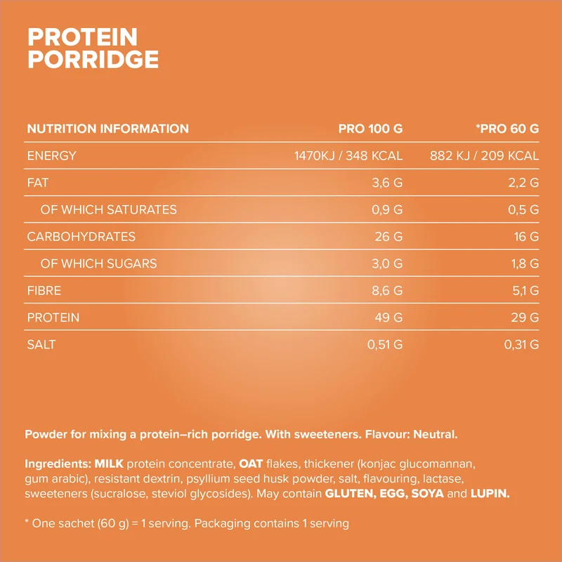Protein Breakfast Sachets (60g) - Porridge