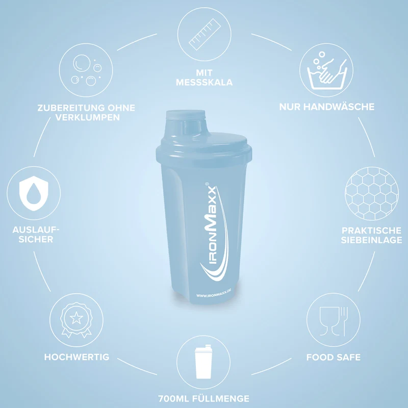 Shaker (700ml) - Columbia Blue