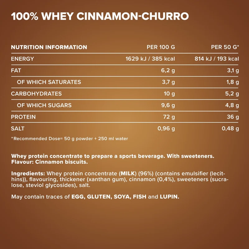 100% Whey Protein (500g) - Cinnamon Churro