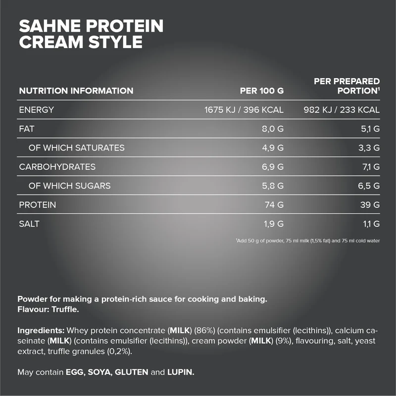 Sahne Protein (500g) - Trüffel
