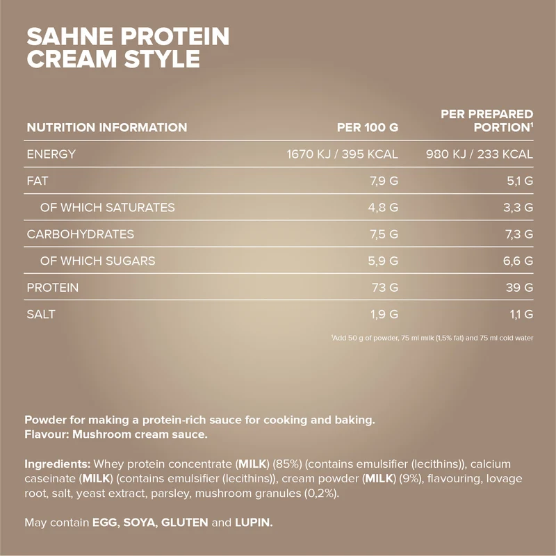 Sahne Protein (500g) - Champignon Rahm