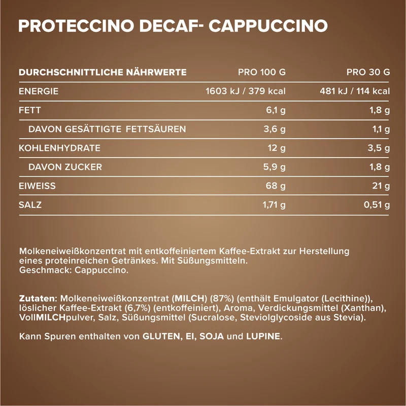 Proteccino (500g) - Decaf Capuccino
