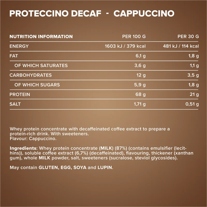 Proteccino (500g) - Decaf Capuccino