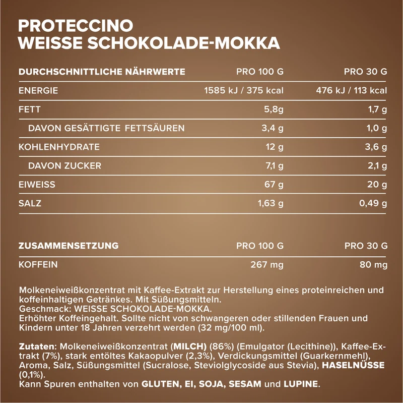 Proteccino (500g) - White Chocolate Mocha