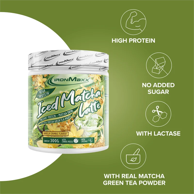 Iced Matcha Latte (300g) - Vanilla Crumble