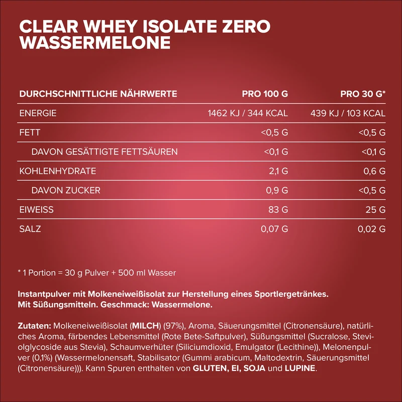 Clear Whey Isolate ZERO (400g) - Watermelon