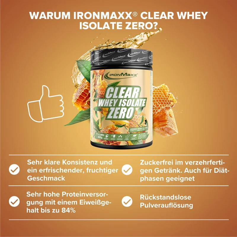 Clear Whey Isolate ZERO (400g) - Honey Green Tea