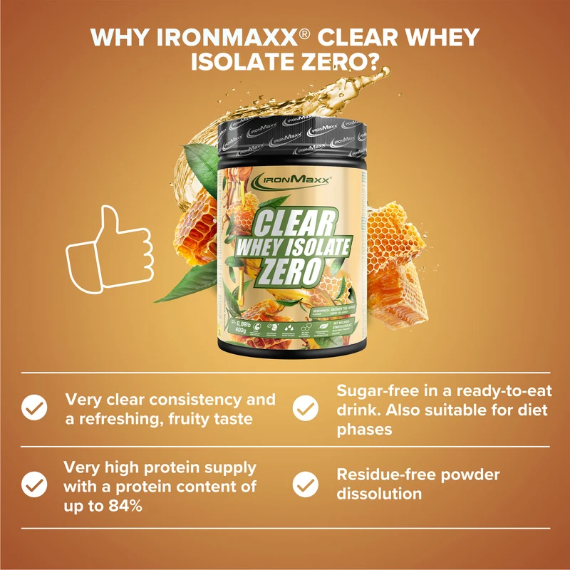 Clear Whey Isolate ZERO (400g) - Honey Green Tea