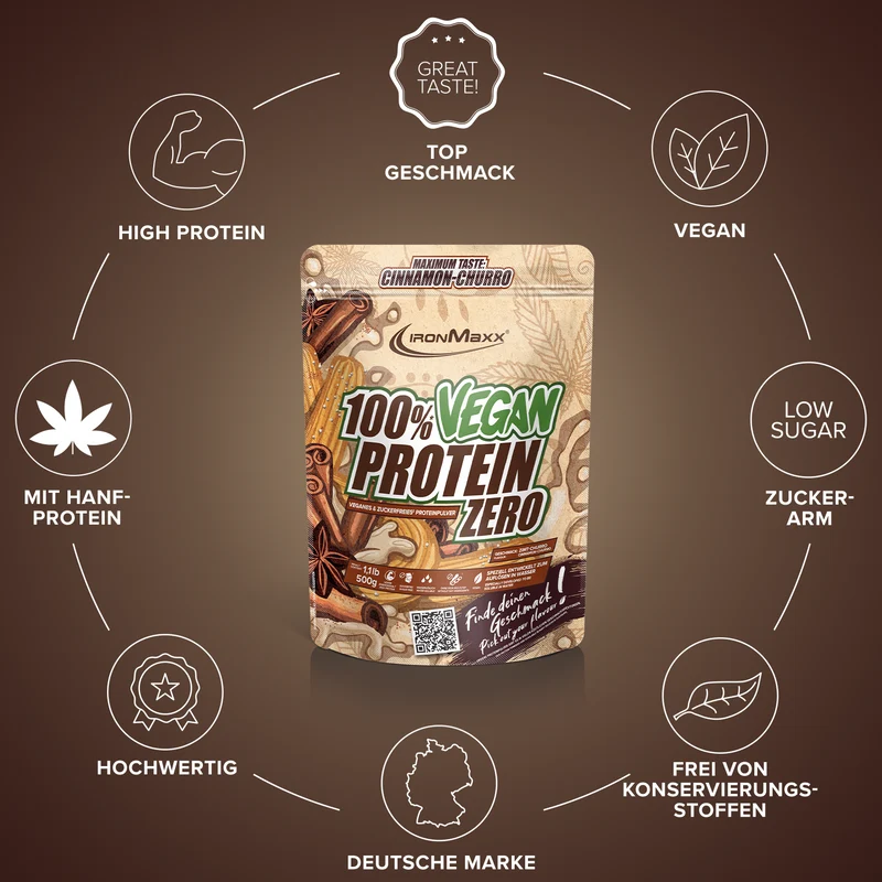 100% Vegan Protein Zero (500g) - Cinnamon Churro