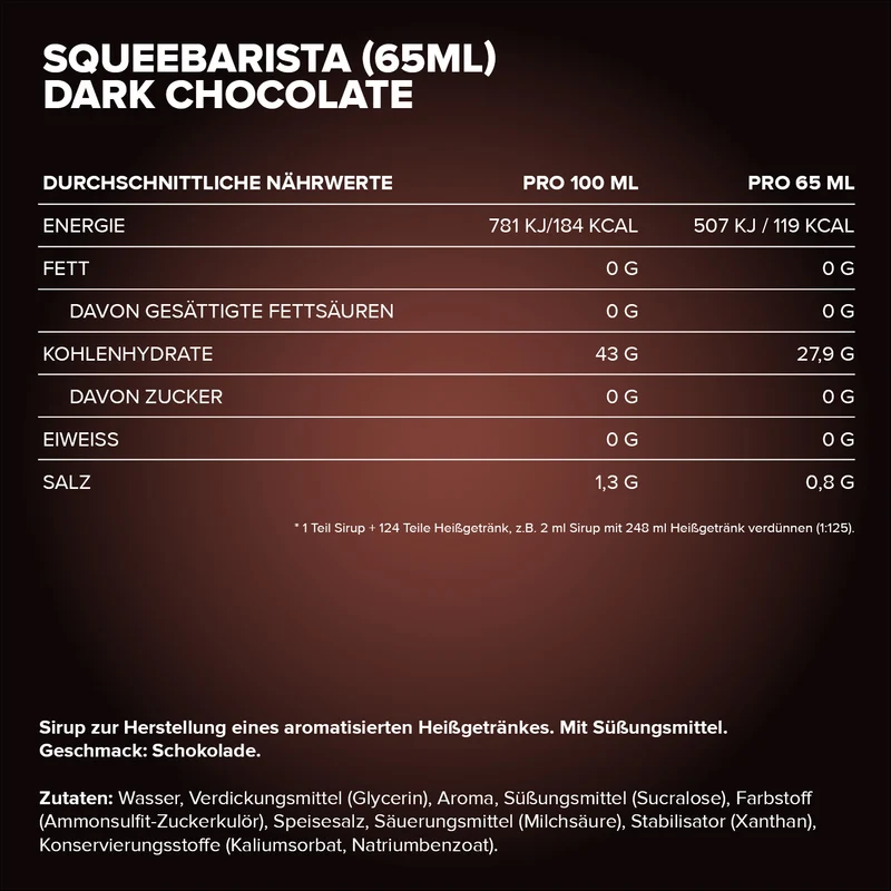 SqueeBarista (65ml) - Dark Chocolate