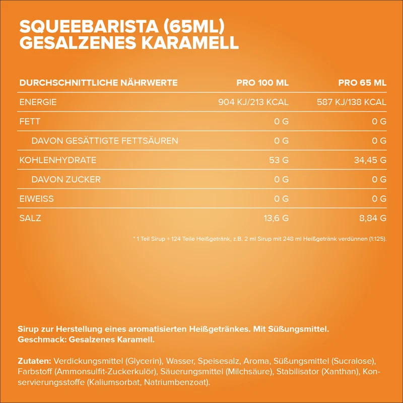 SqueeBarista (65ml) - Salted Caramel