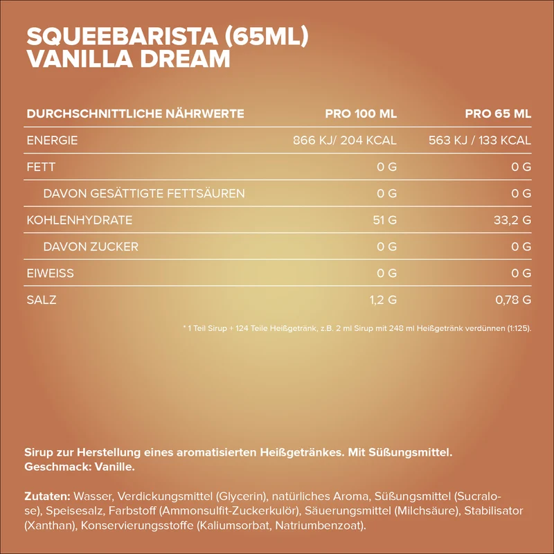 SqueeBarista (65ml) - Vanilla Dream