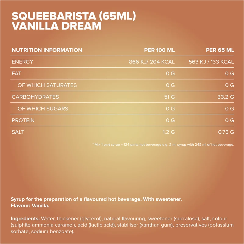 SqueeBarista (65ml) - Vanilla Dream