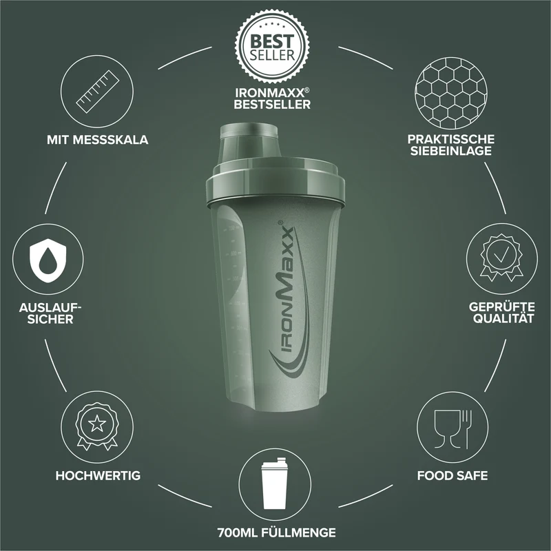 Shaker (700ml) - Mineral Green