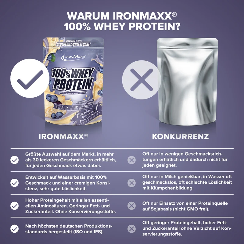 100% Whey Protein (500g) - Blueberry Cheesecake