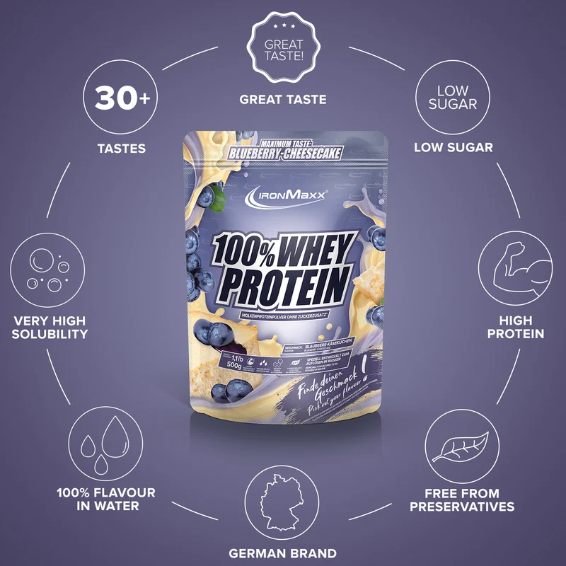 100% Whey Protein (500g) - Blueberry Cheesecake