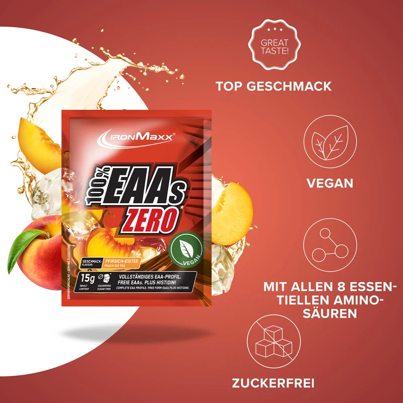 100% EAAs Zero (15g) - Peach Ice Tea