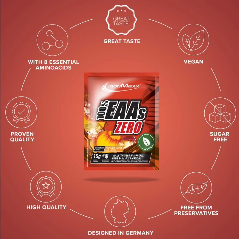 100% EAAs Zero (15g) - Peach Ice Tea