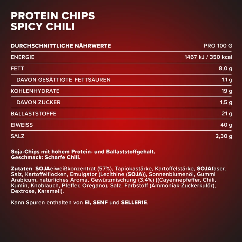 Protein Chips 40 (50g) - Hot Chili