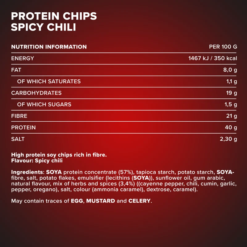 Protein Chips 40 (50g) - Hot Chili