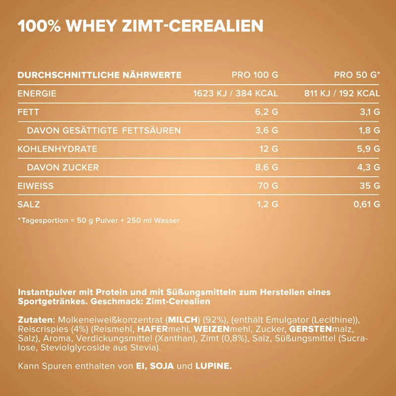 100% Whey Protein (500g) - Cinnamon Cereal