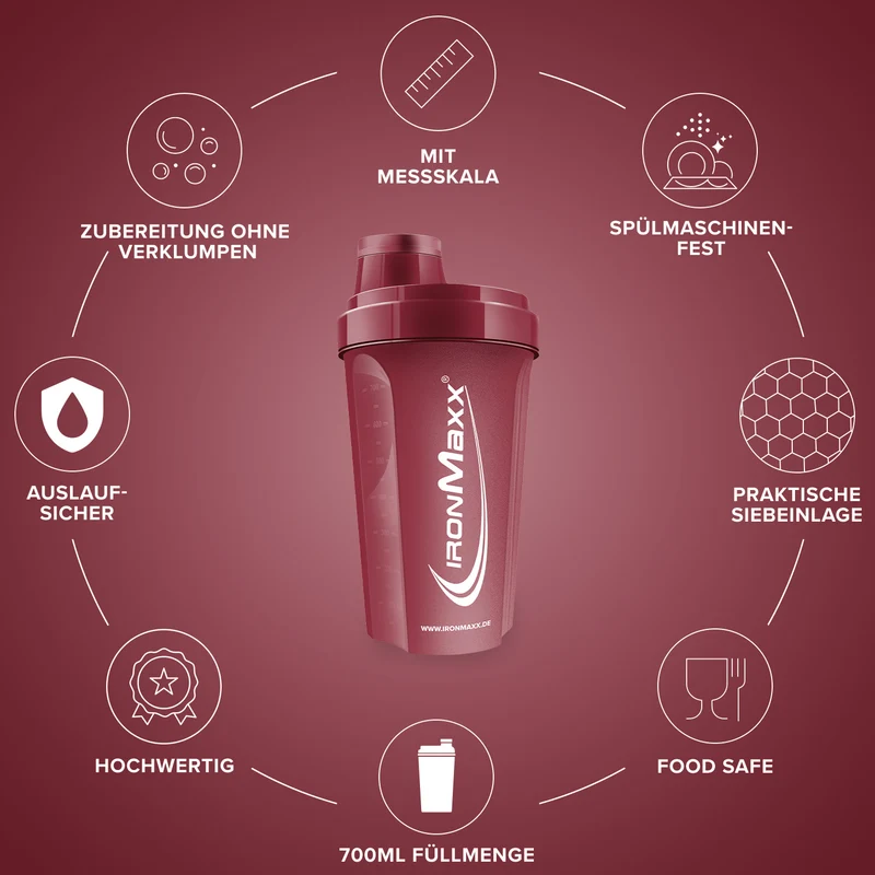 Shaker (700ml) - Cozy Red