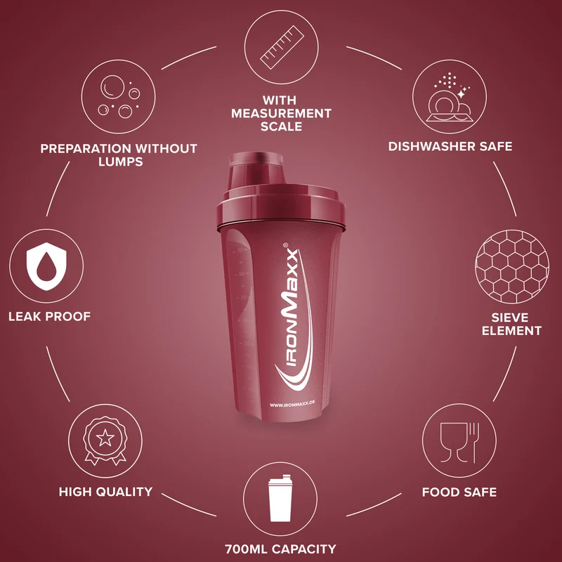 Shaker (700ml) - Cozy Red