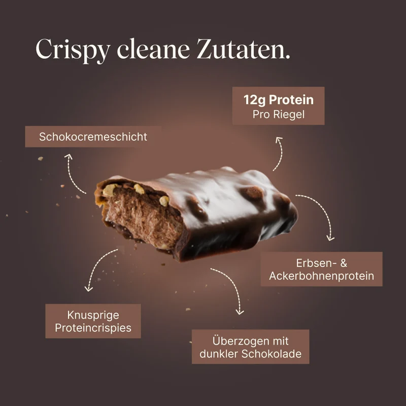 CRISPY veganer Proteinriegel - Brownie Fudge (12er Pack)