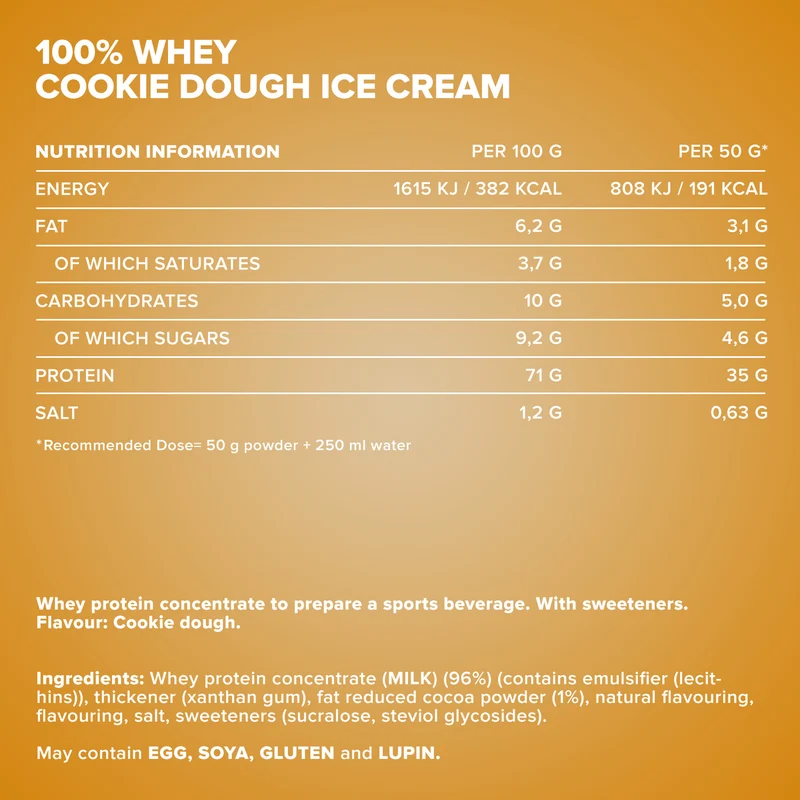 100% Whey Protein (500g) - Ice Cream Cookie Dough