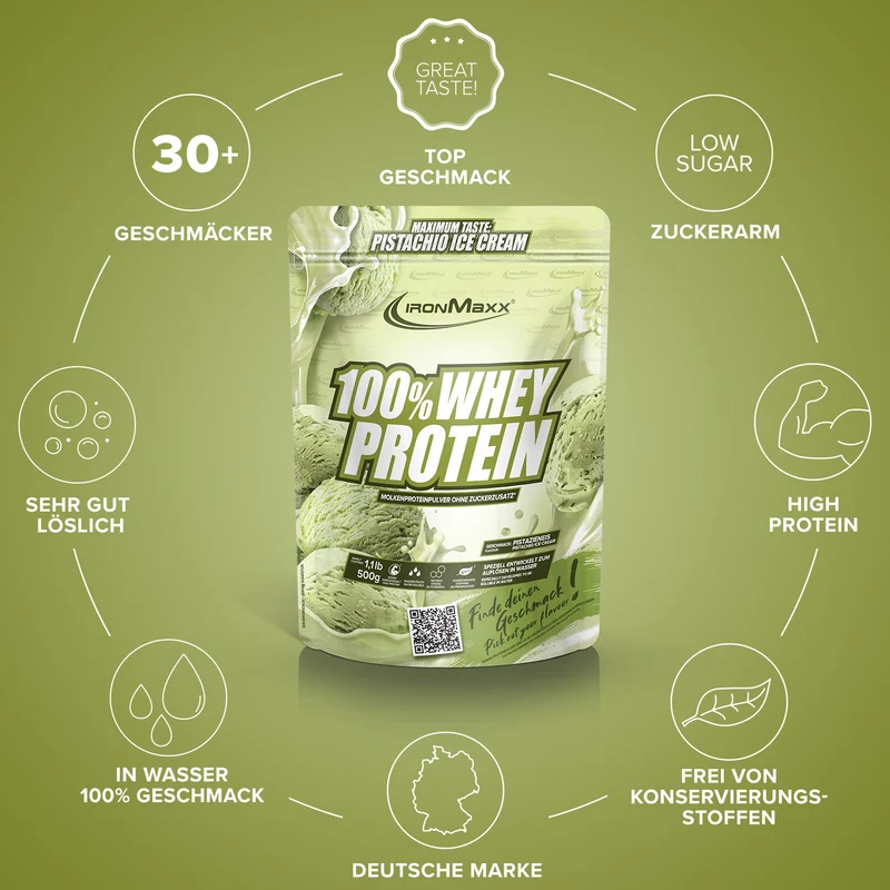 100% Whey Protein (500g) - Ice Cream Pistacchio
