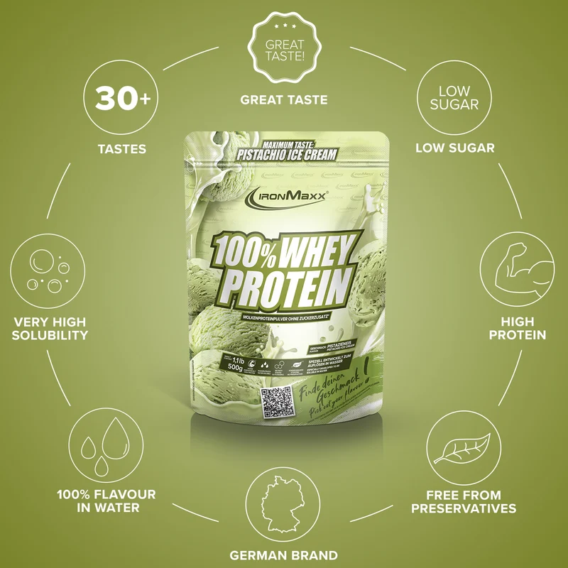 100% Whey Protein (500g) - Ice Cream Pistacchio