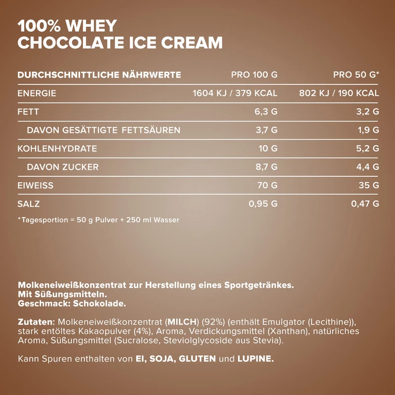 100% Whey Protein (500g) - Ice Cream Chocolate