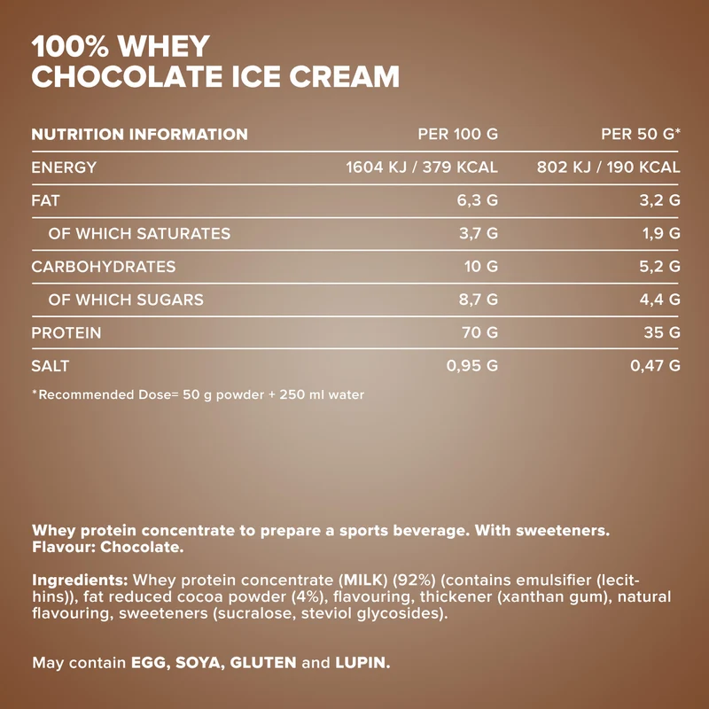 100% Whey Protein (500g) - Ice Cream Chocolate