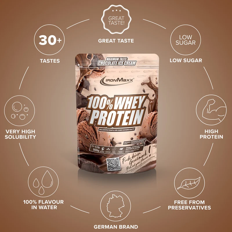 100% Whey Protein (500g) - Ice Cream Chocolate