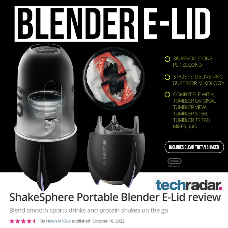 Portable Blender E-Lid Matte Black
