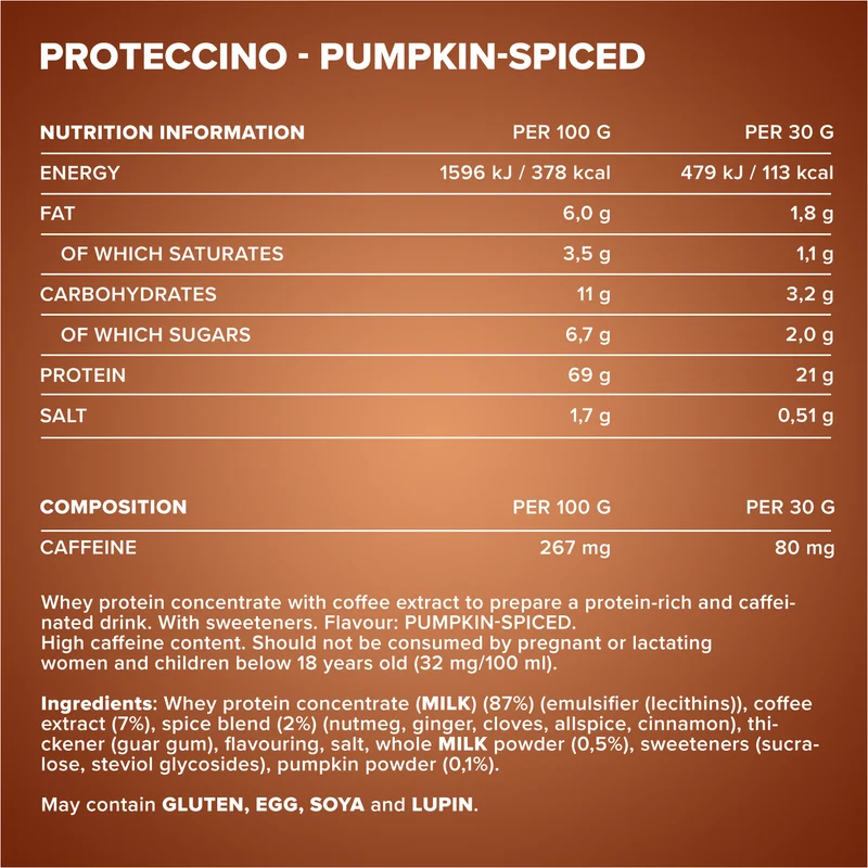 Proteccino Plant (500g) - Pumpkin Spiced Macchiato