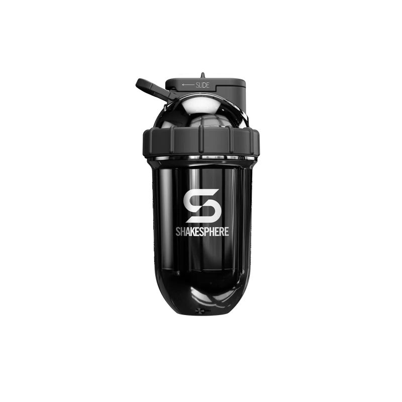 Protein shaker bottle 24.6 Fl Oz Double Wall Steel Mirrored Black