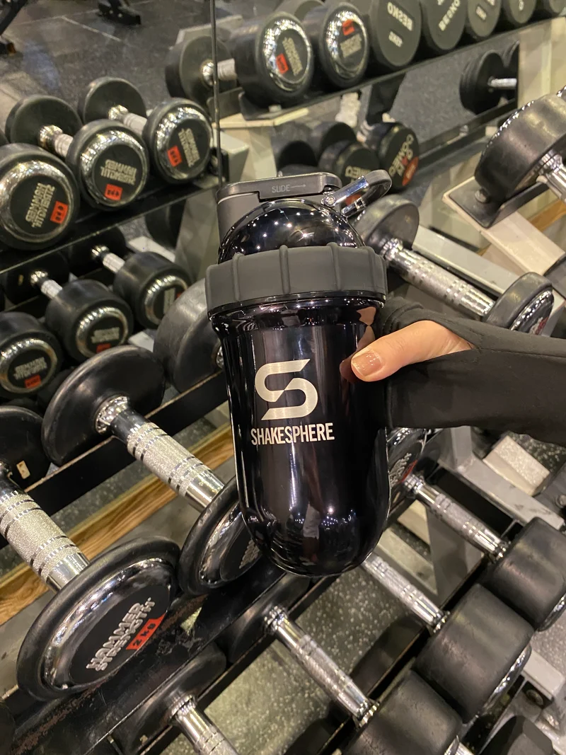 Protein shaker bottle 24.6 Fl Oz Double Wall Steel Mirrored Black