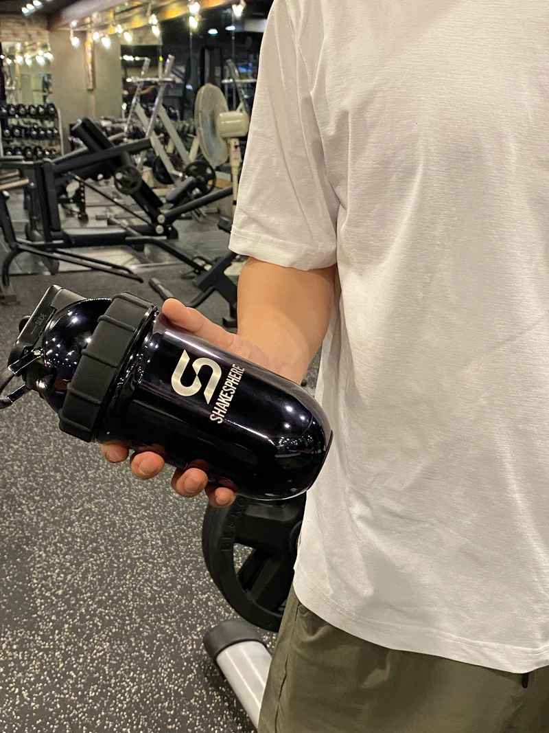 Protein shaker bottle 24.6 Fl Oz Double Wall Steel Mirrored Black