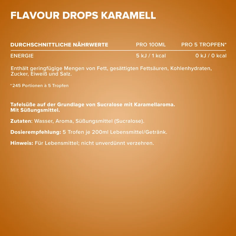 Flavour Drops (50ml) - Karamell