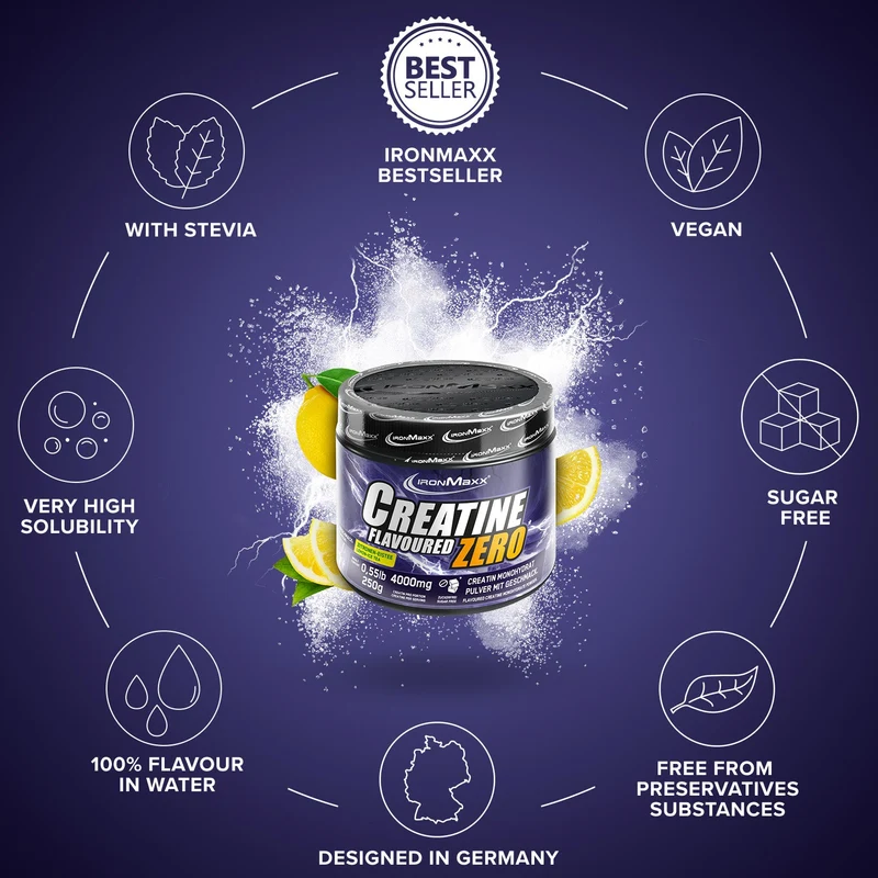 Creatine Flavoured Zero (250g) - Lemon Ice Tea