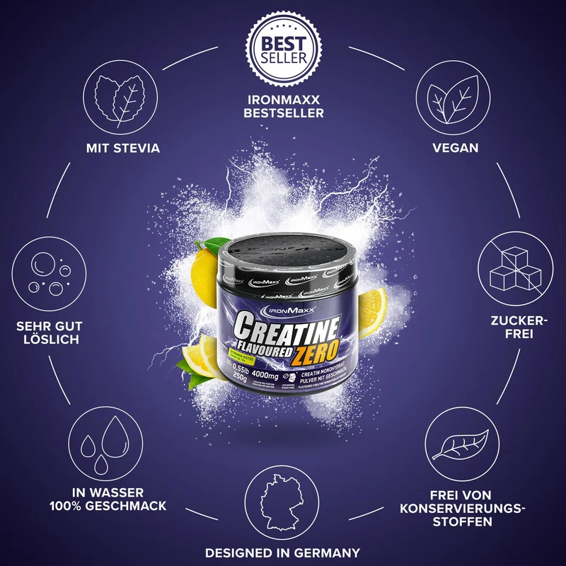 Creatine Flavoured Zero (250g) - Lemon Ice Tea